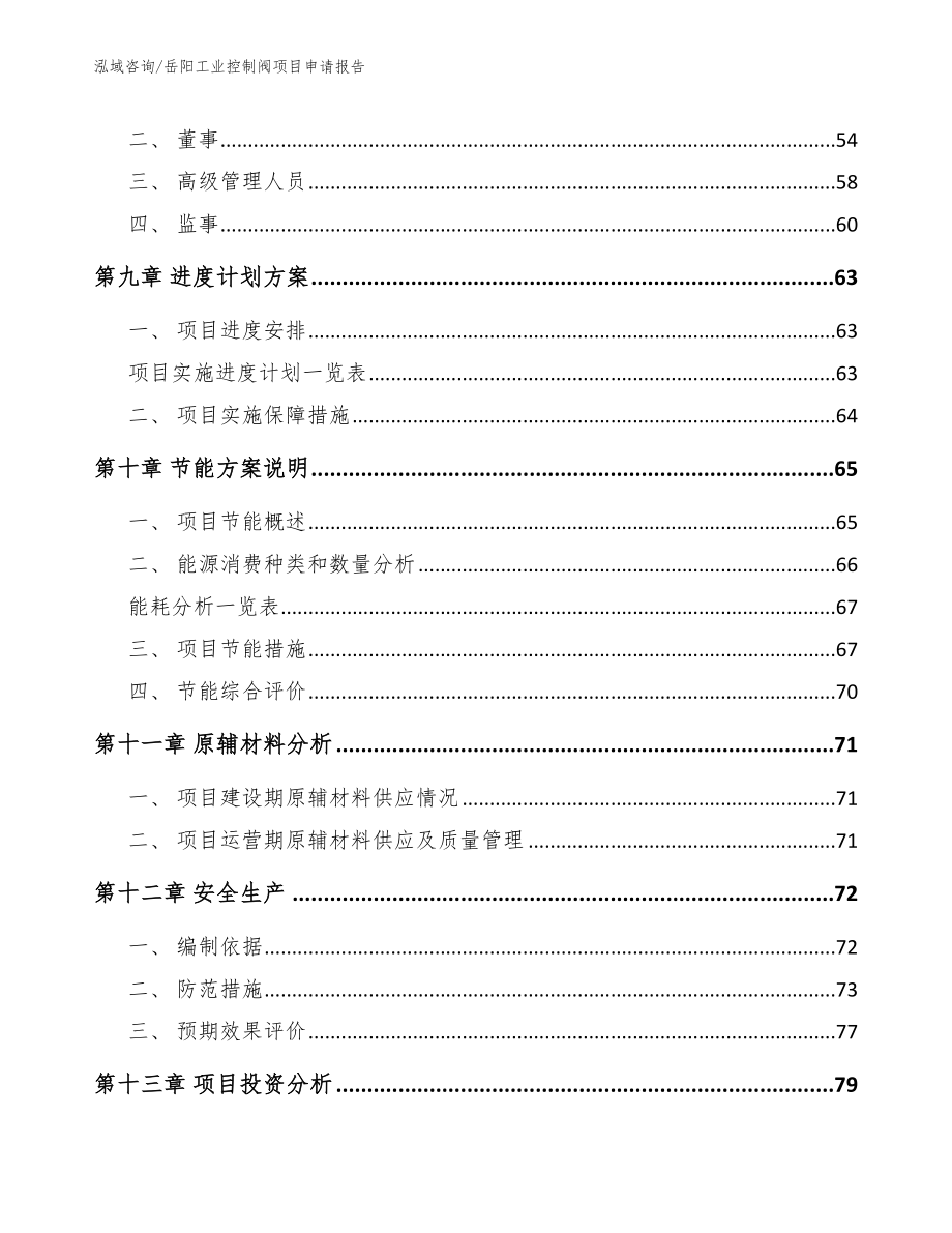 岳阳工业控制阀项目申请报告_第3页