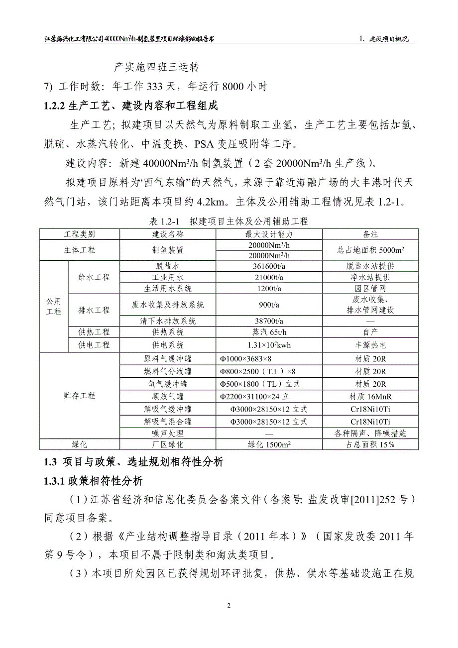 海兴化工有限公司40000nm3h制氢装置项目立项环境影响评估报告书.doc_第4页