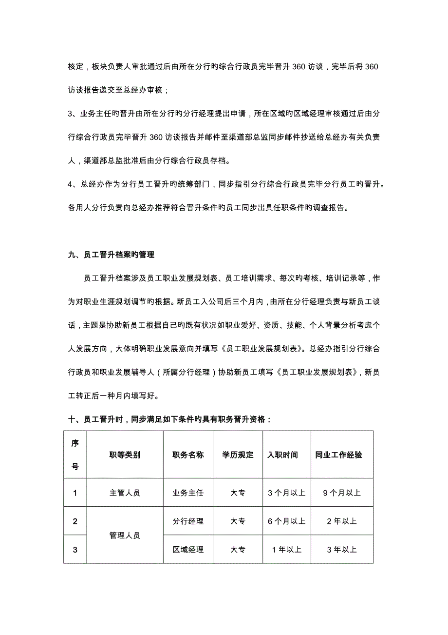 分行员工晋升管理新版制度总经办修改版_第3页