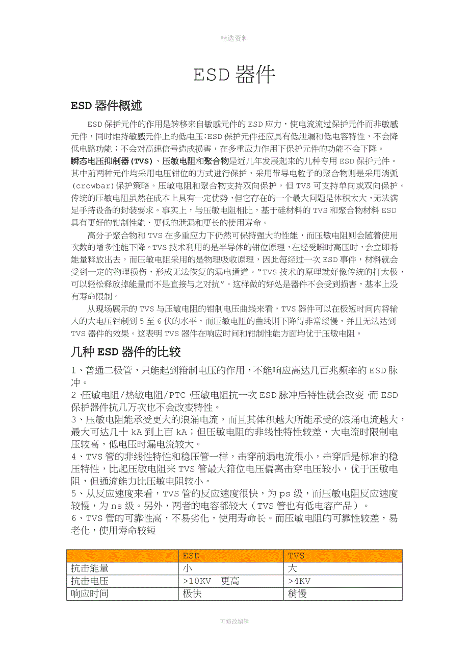几种ESD器件的特性及选型原则.docx_第1页