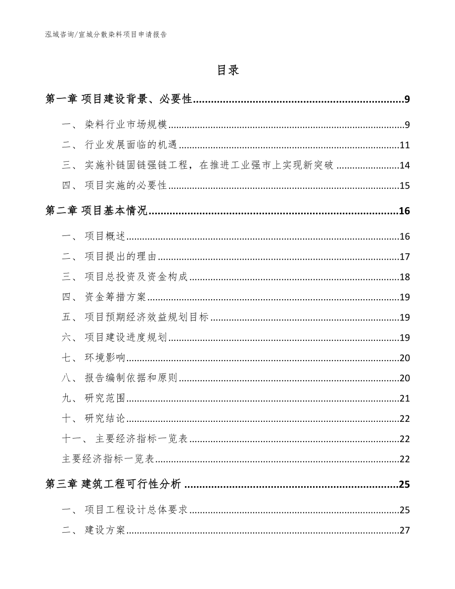 宣城分散染料项目申请报告_参考范文_第1页