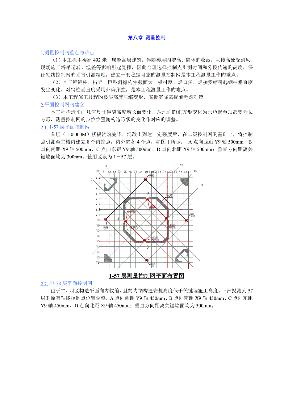 上海环球金融中心超高层米复杂体系巨型钢结构安装成套技术之施工测量技术_第1页
