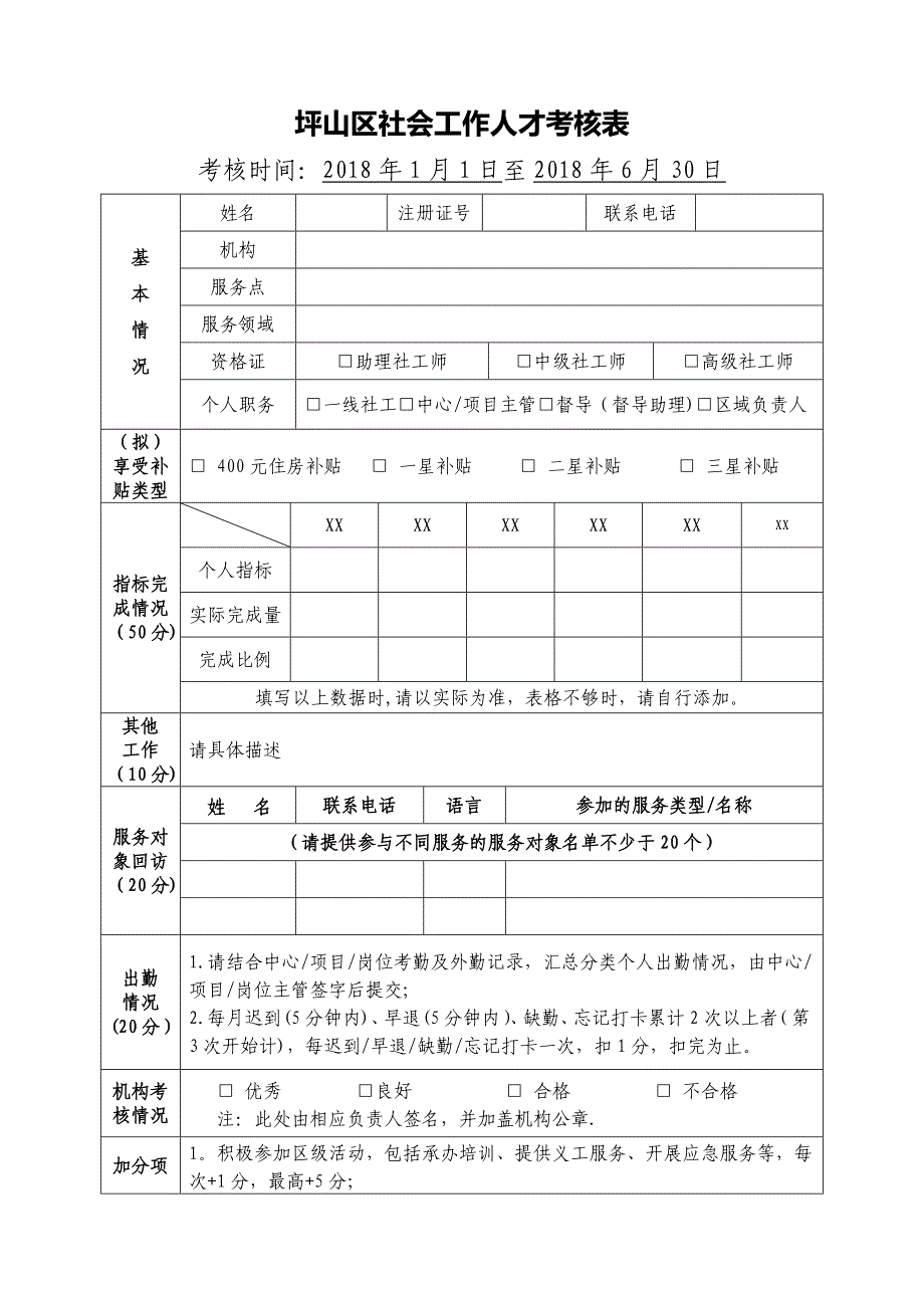 坪山区社会工作人才考核表_第1页