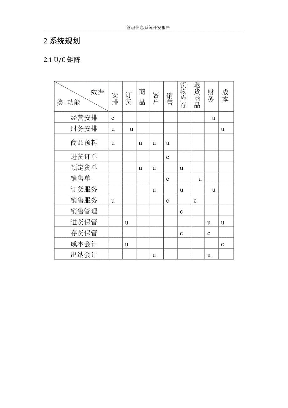 管理信息系统开发报告_第5页