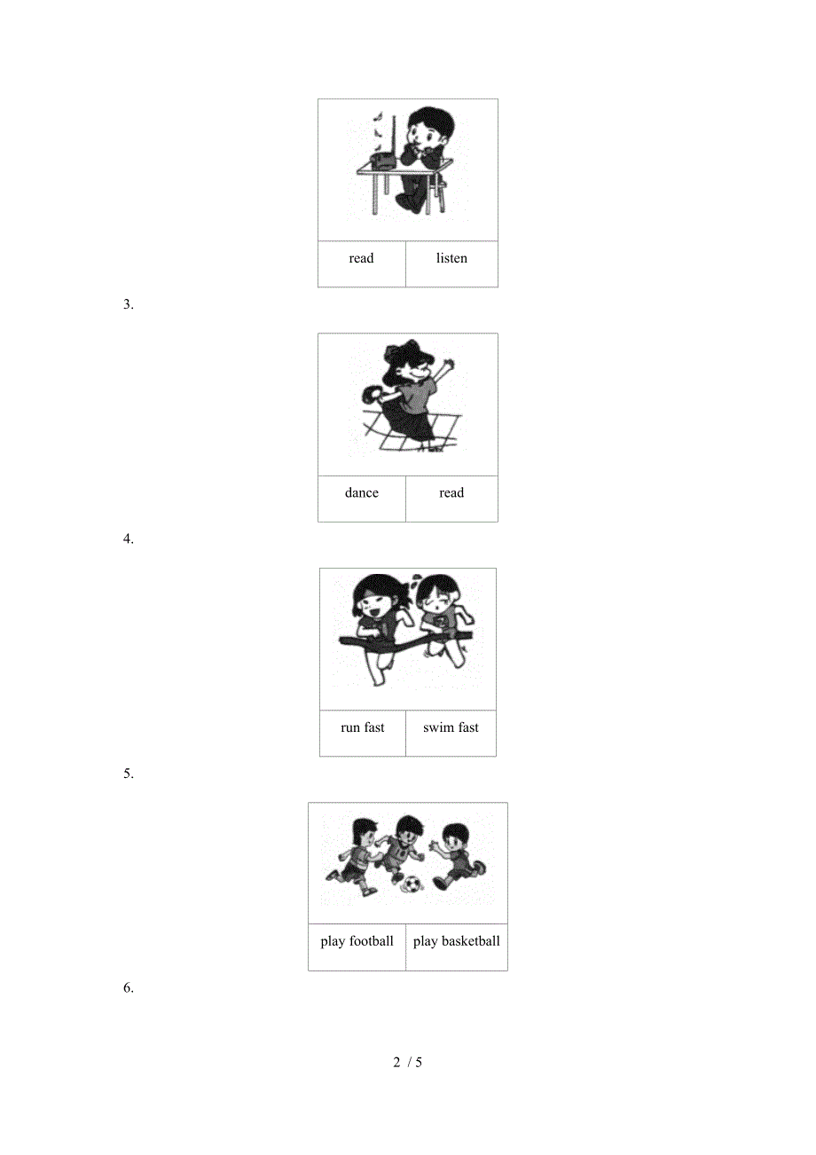 三年级上册英语一课一练Module 4 Unit 1 Unit 1 I can jump far. 外研社_第2页