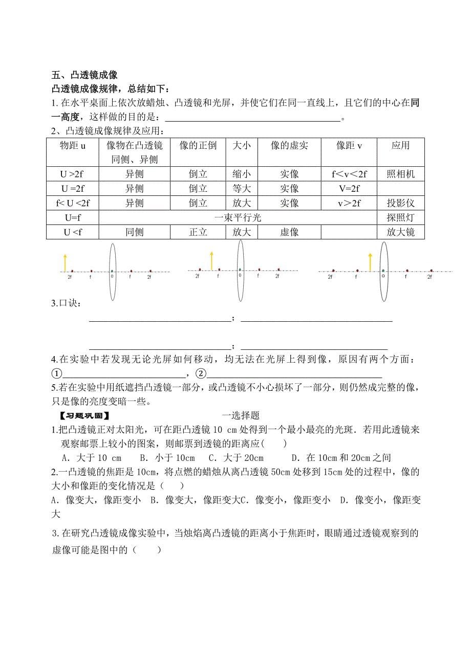 8年级上物理期中复习提纲(光学部分)_第5页