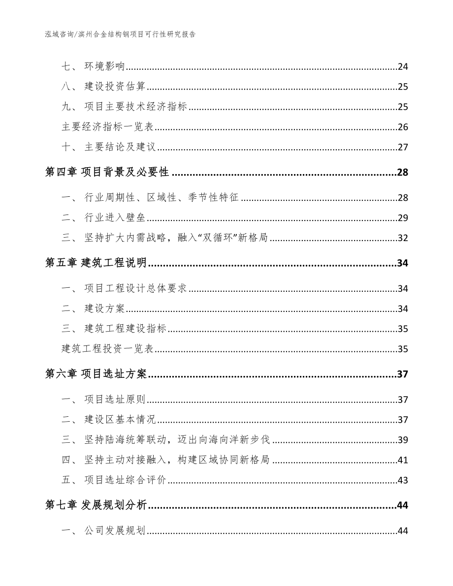 滨州合金结构钢项目可行性研究报告_模板范本_第2页