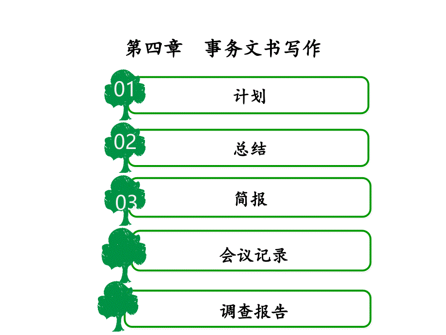 应用写作教程第四章--事务文书写作课件_第1页