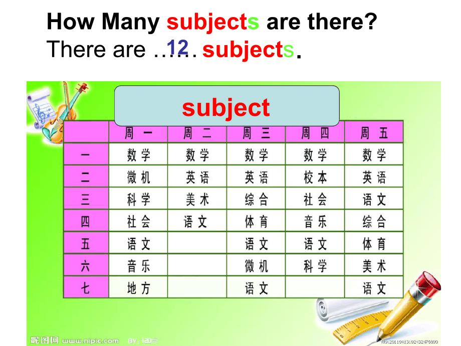 五年级上册英语课件lesson2ihavemusicclassonfriday川教版三年级起点共16张_第3页