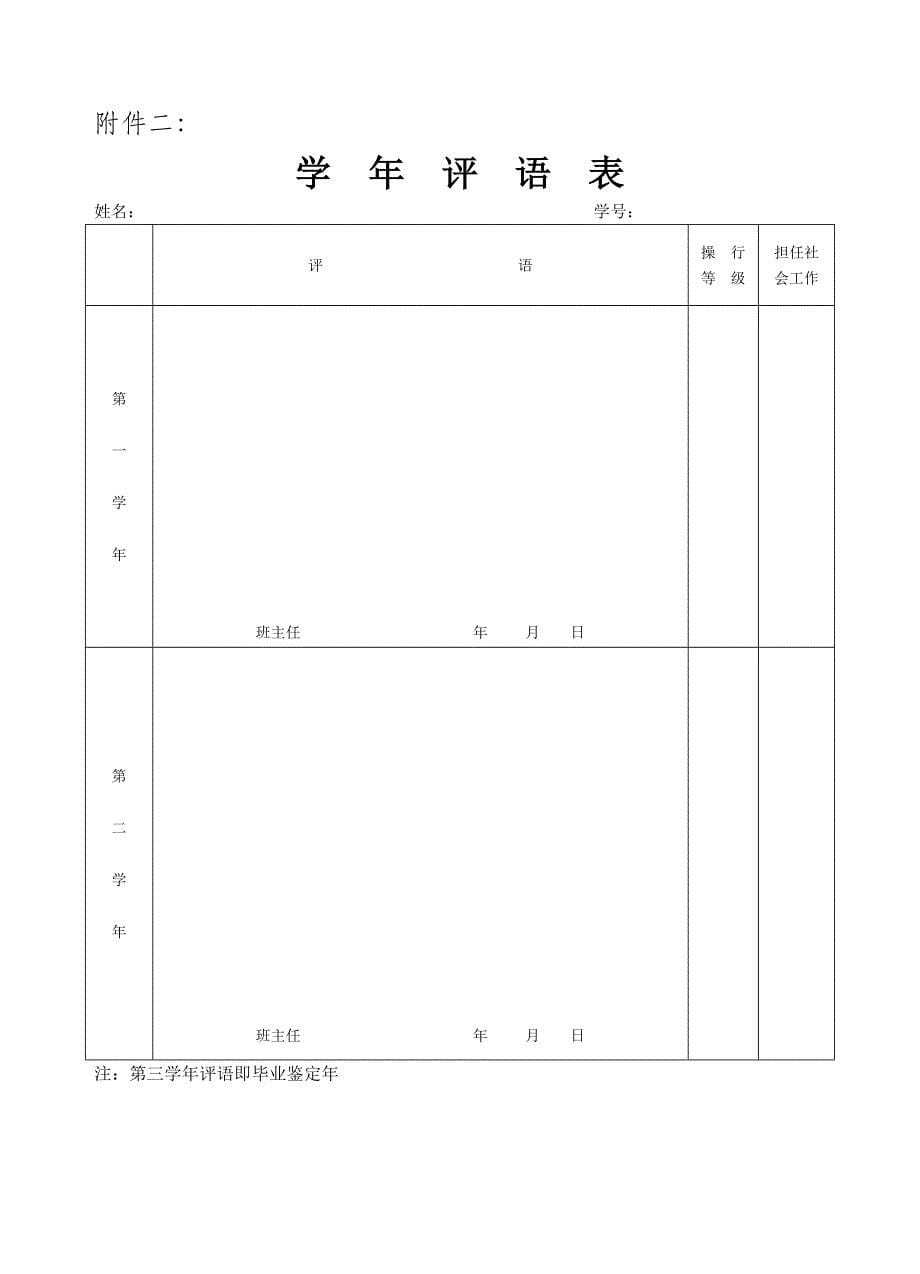 高中毕业生登记表(最全版)_第5页