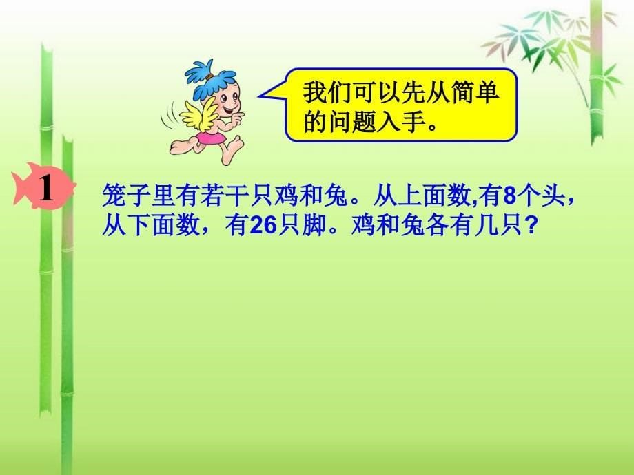 陈晶人教版四年级下册数学广角鸡兔同笼课件_第5页