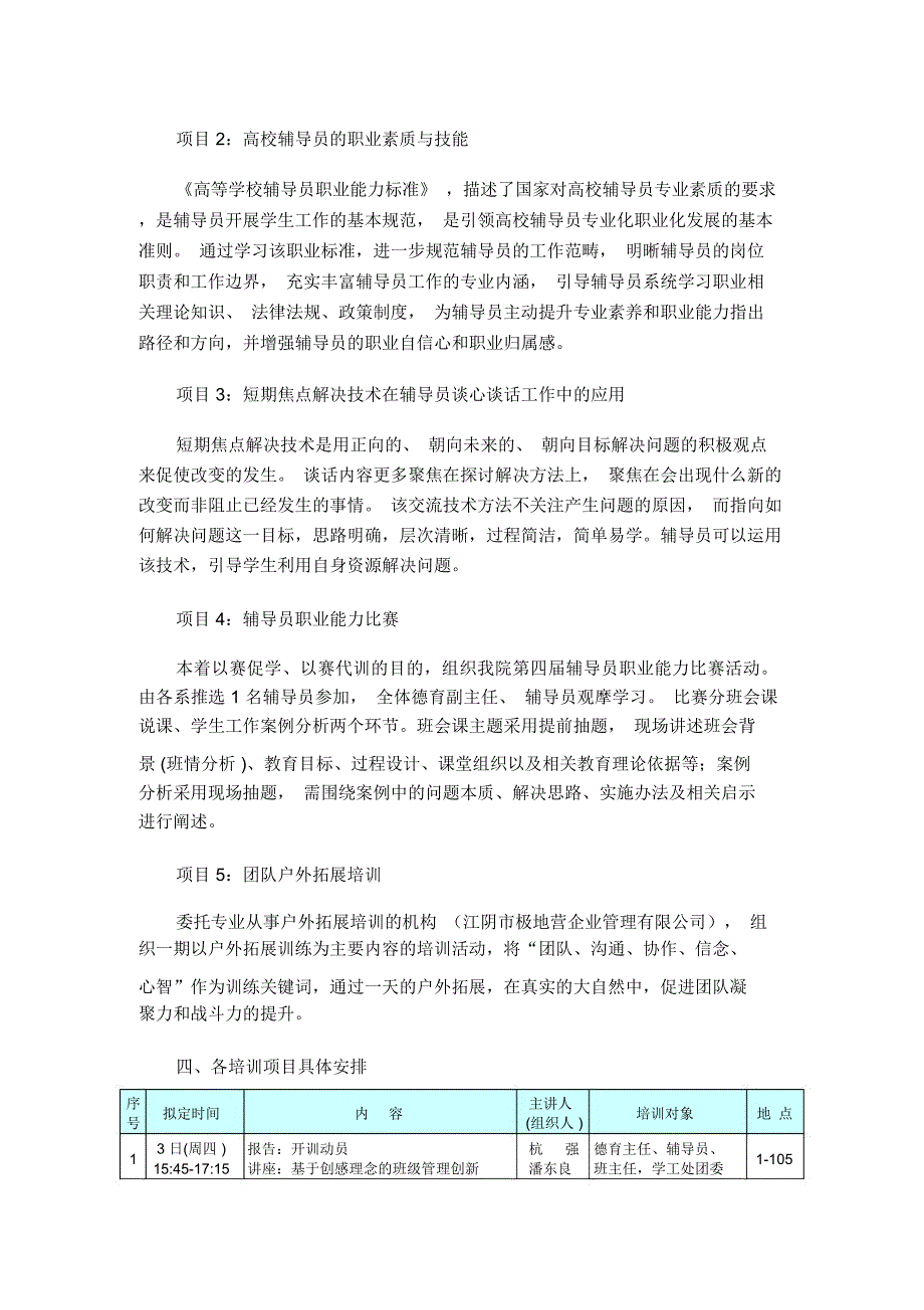 辅导员培训方案江阴职业技术学院_第2页