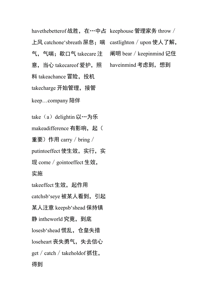 大学英语四级常考词组固定搭配_第2页