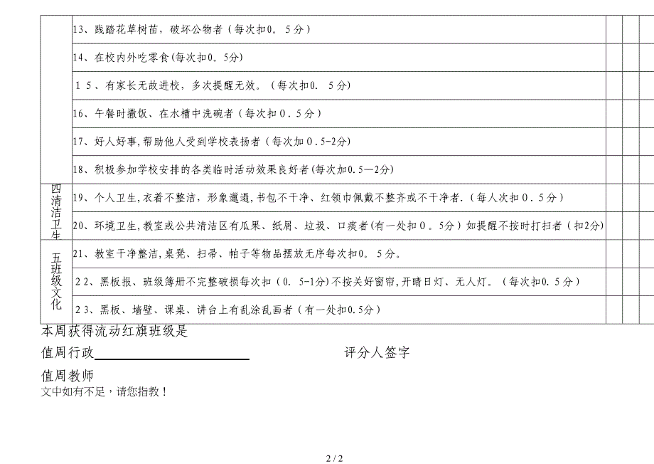 班级评比量化表_第2页