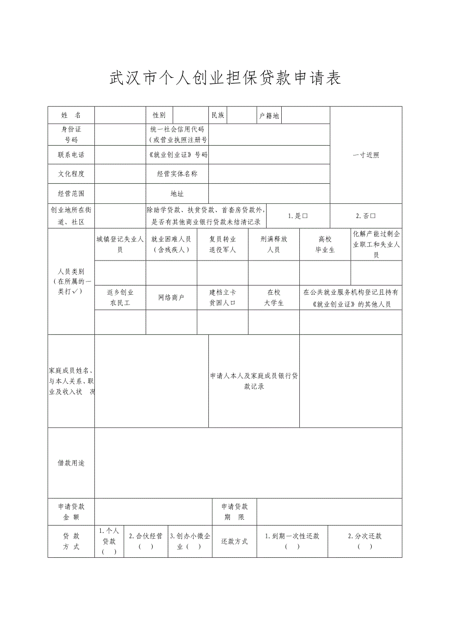 武汉大学生一次性创业补贴申请表.doc_第3页