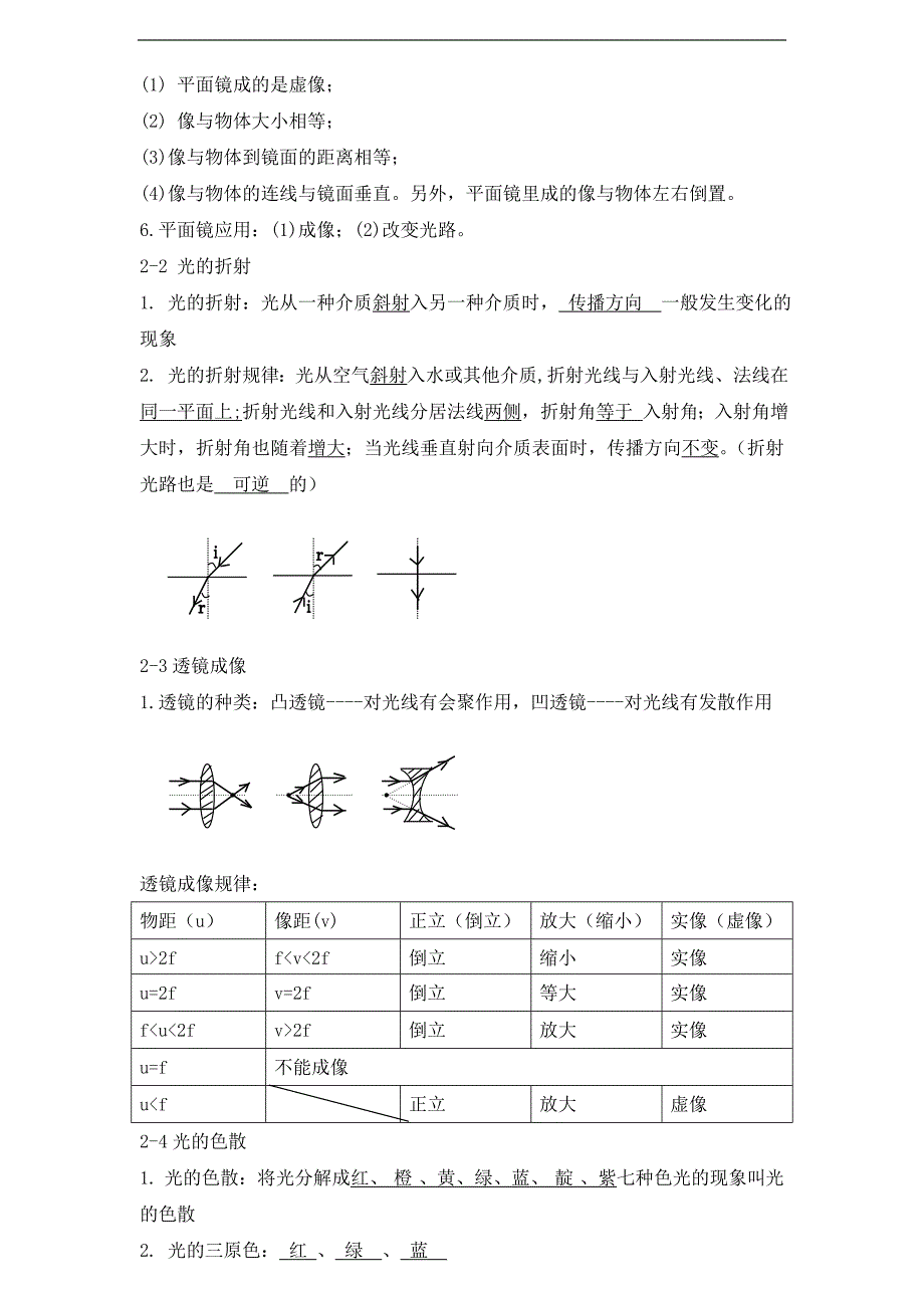 沪教版初中物理全部知识点总结_第3页