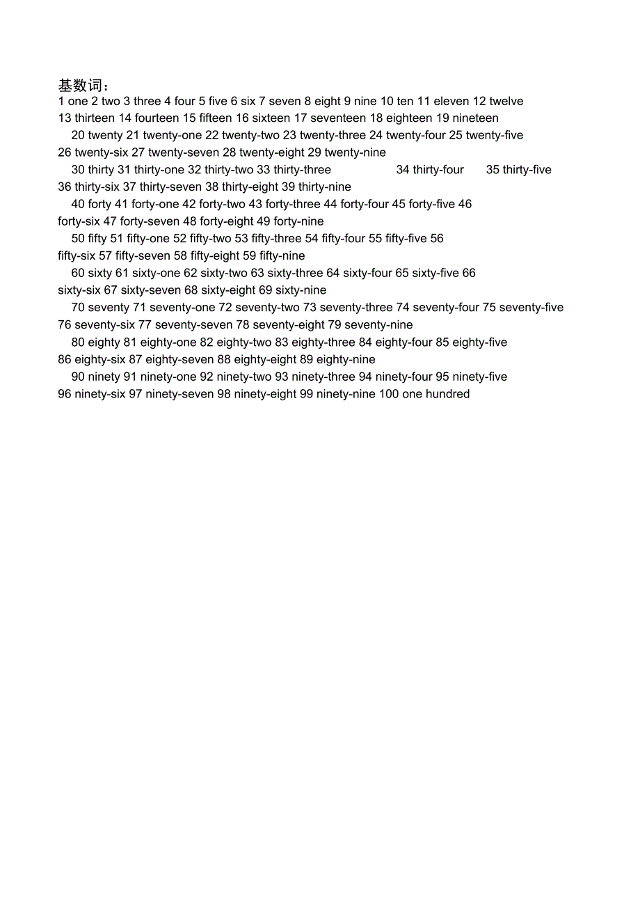 1到100的序数词和基数词_第2页