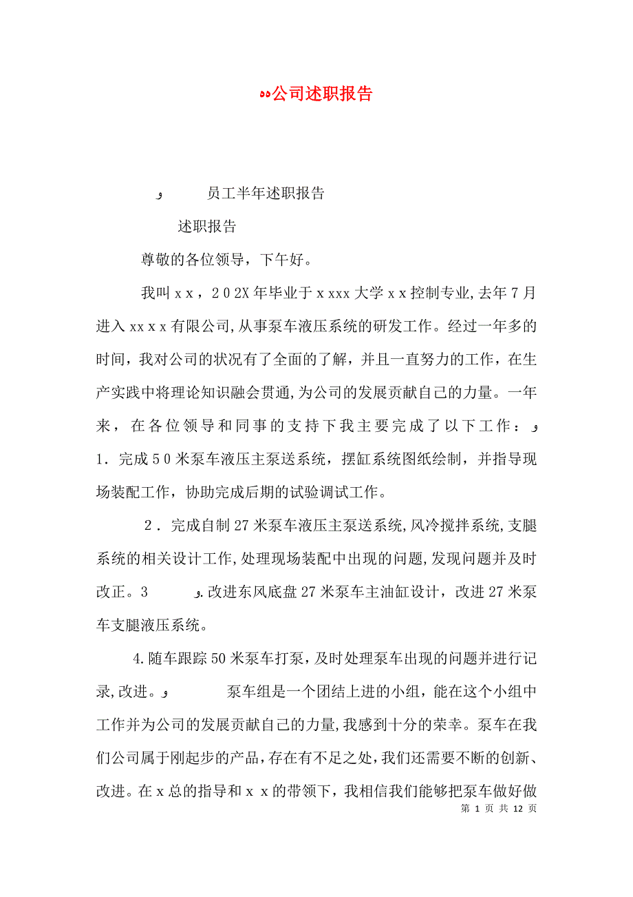 公司述职报告_第1页