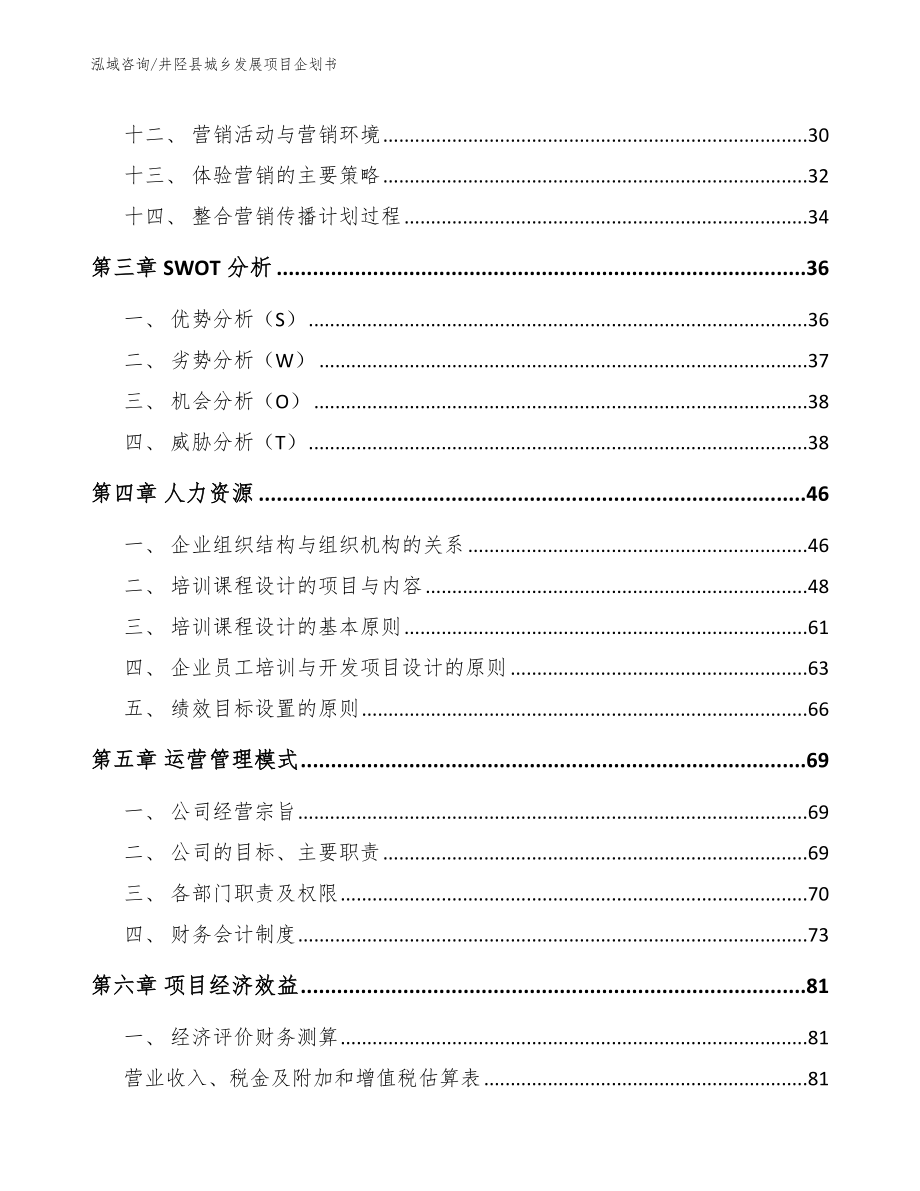 井陉县城乡发展项目企划书（参考模板）_第2页