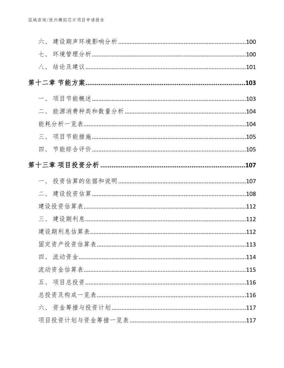 抚州模拟芯片项目申请报告_第5页