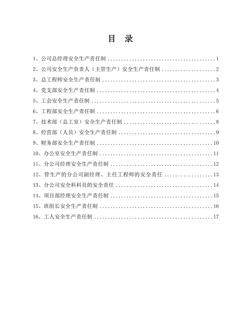 企业主要人员及主要职能部门安全生产责任制_第1页