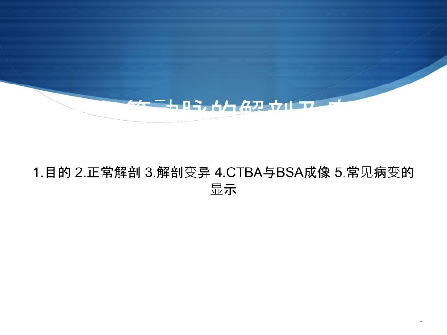 支气管动脉的解剖及病变_第1页