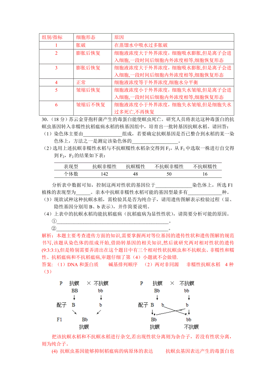 高考生物浙江卷及解析_第4页