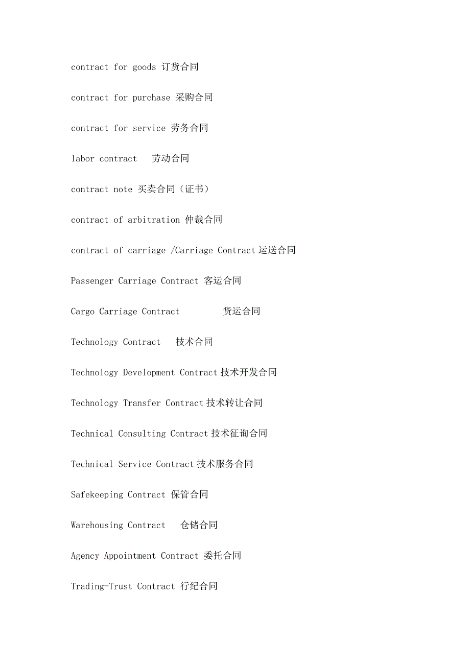 合同翻译常用词汇_第3页