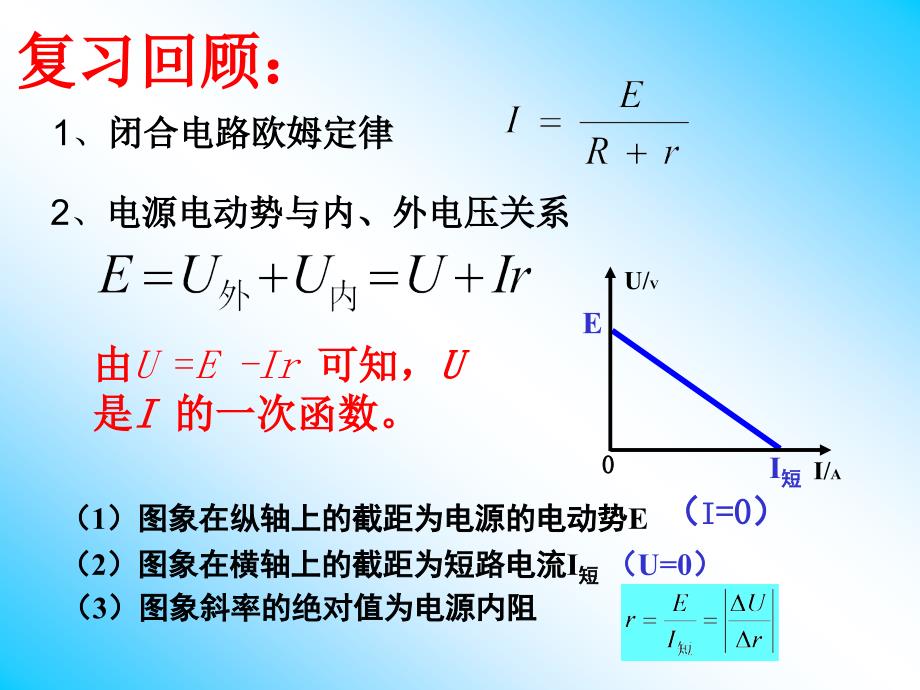 高中物理选修31测定电池的电动势和内阻ppt课件_第1页