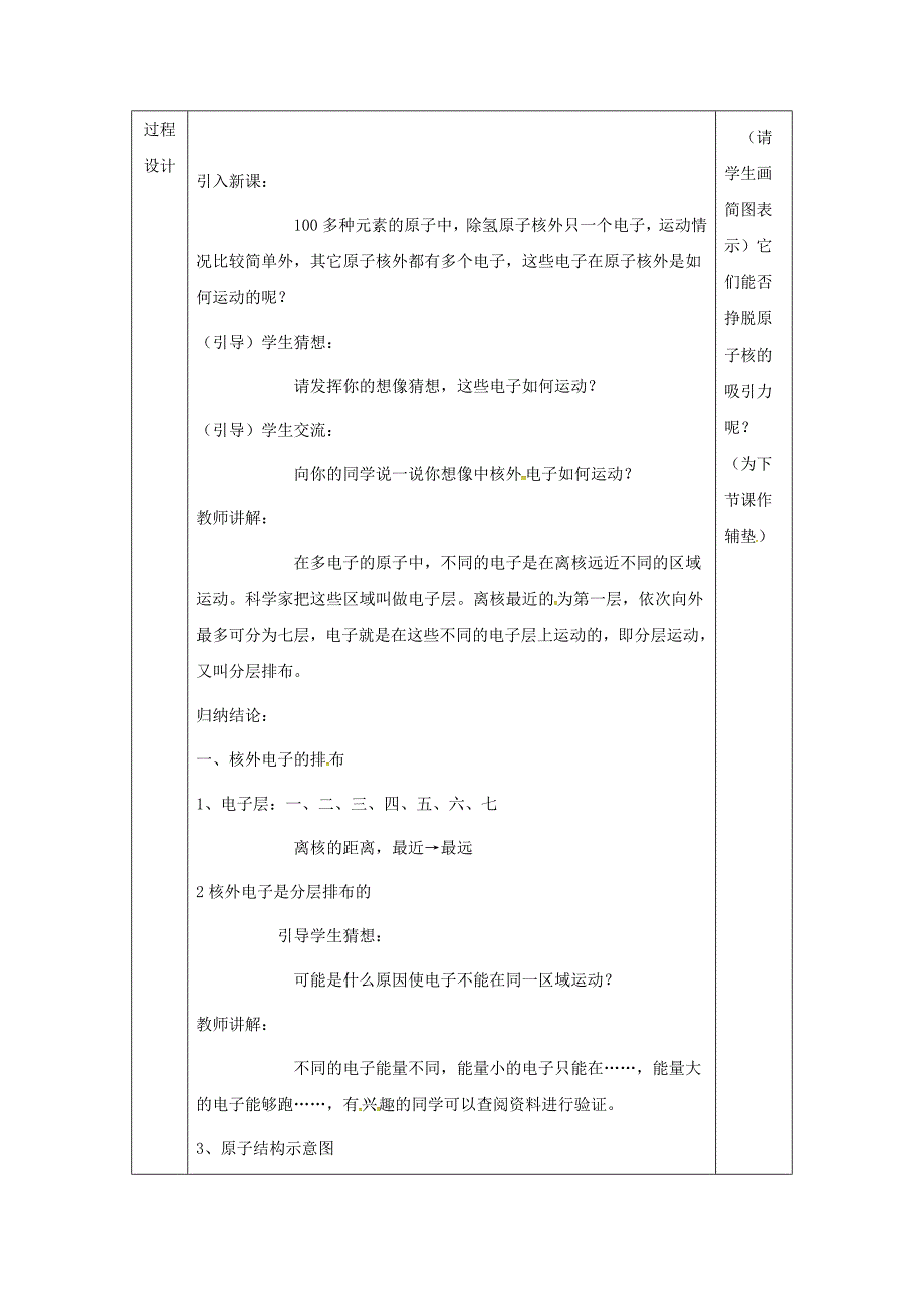 【最新版】陕西省安康市九年级化学上册2.3构成物质的微粒Ⅱ原子和离子教案粤教版_第2页