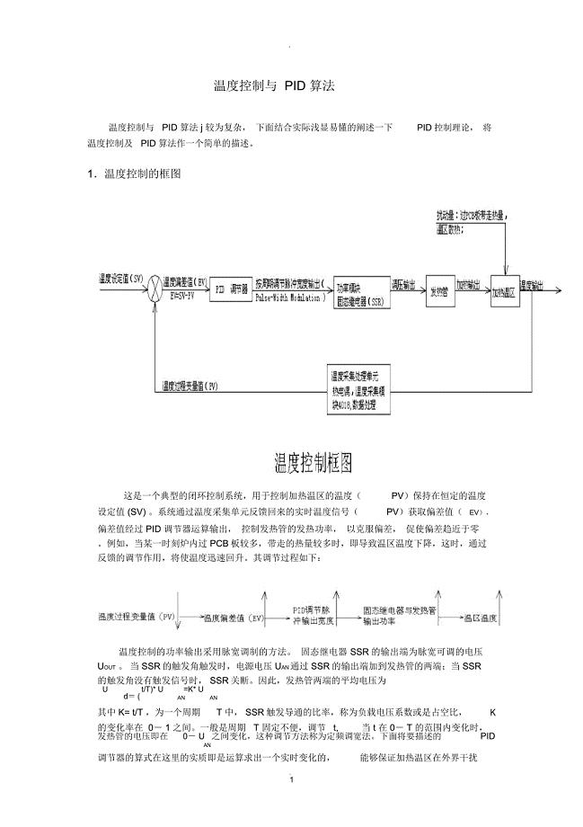 温度控制的PID算法及C程序实现