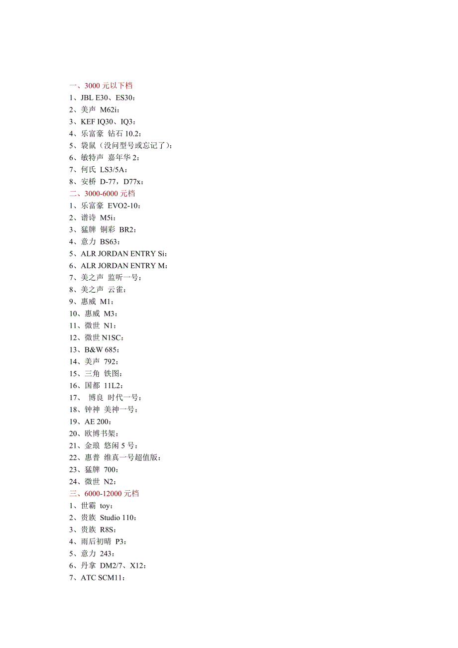 我所听过的66款书架箱(添加了西湖LC3W12V和黑胶一号DIY箱).doc_第1页