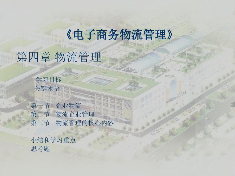 物流管理电子商务物流管理ppt