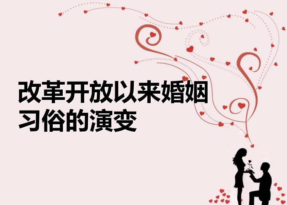 改革开放以来婚姻习俗的演变课件_第1页