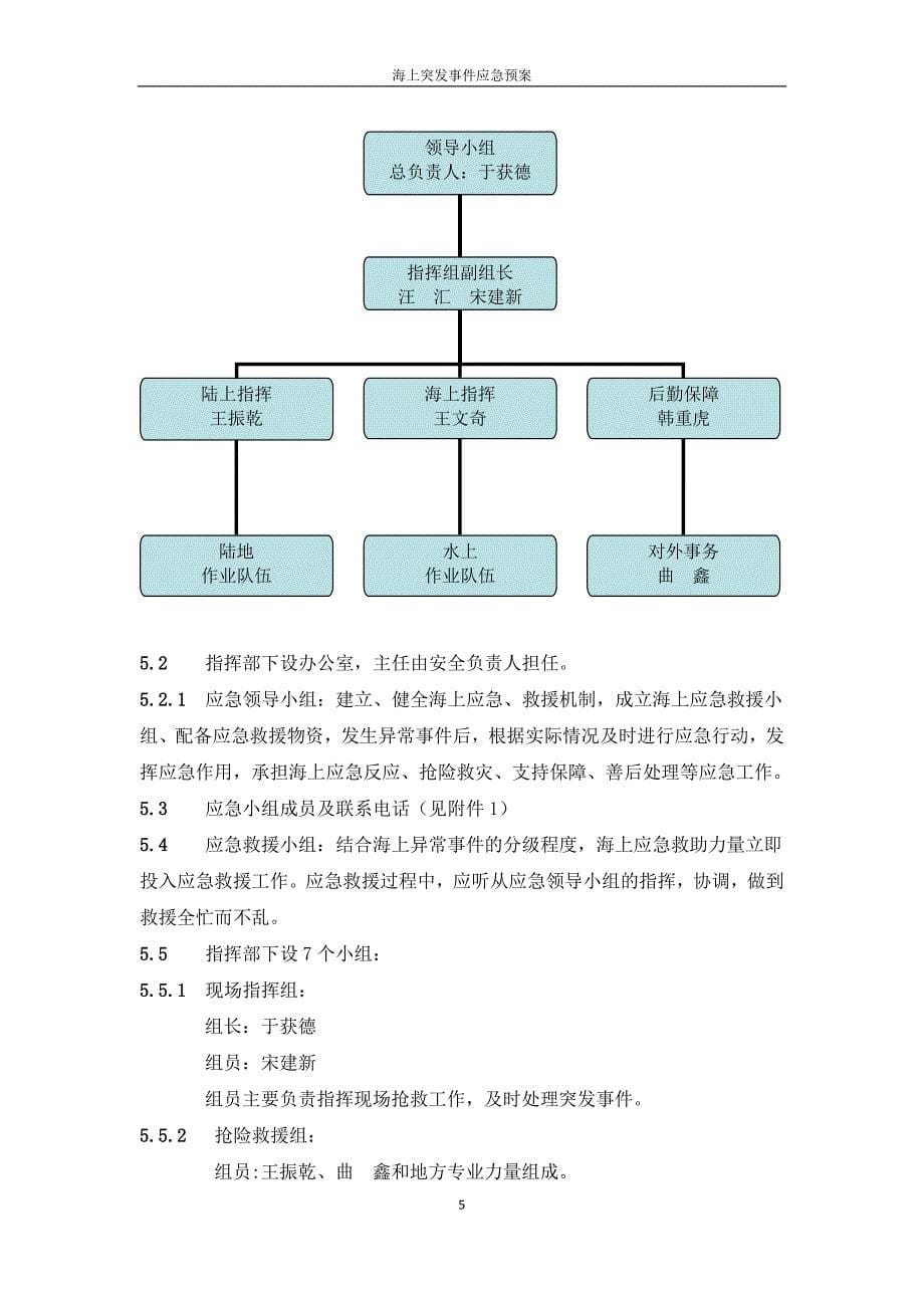 海上突发事件救援应急预案_第5页