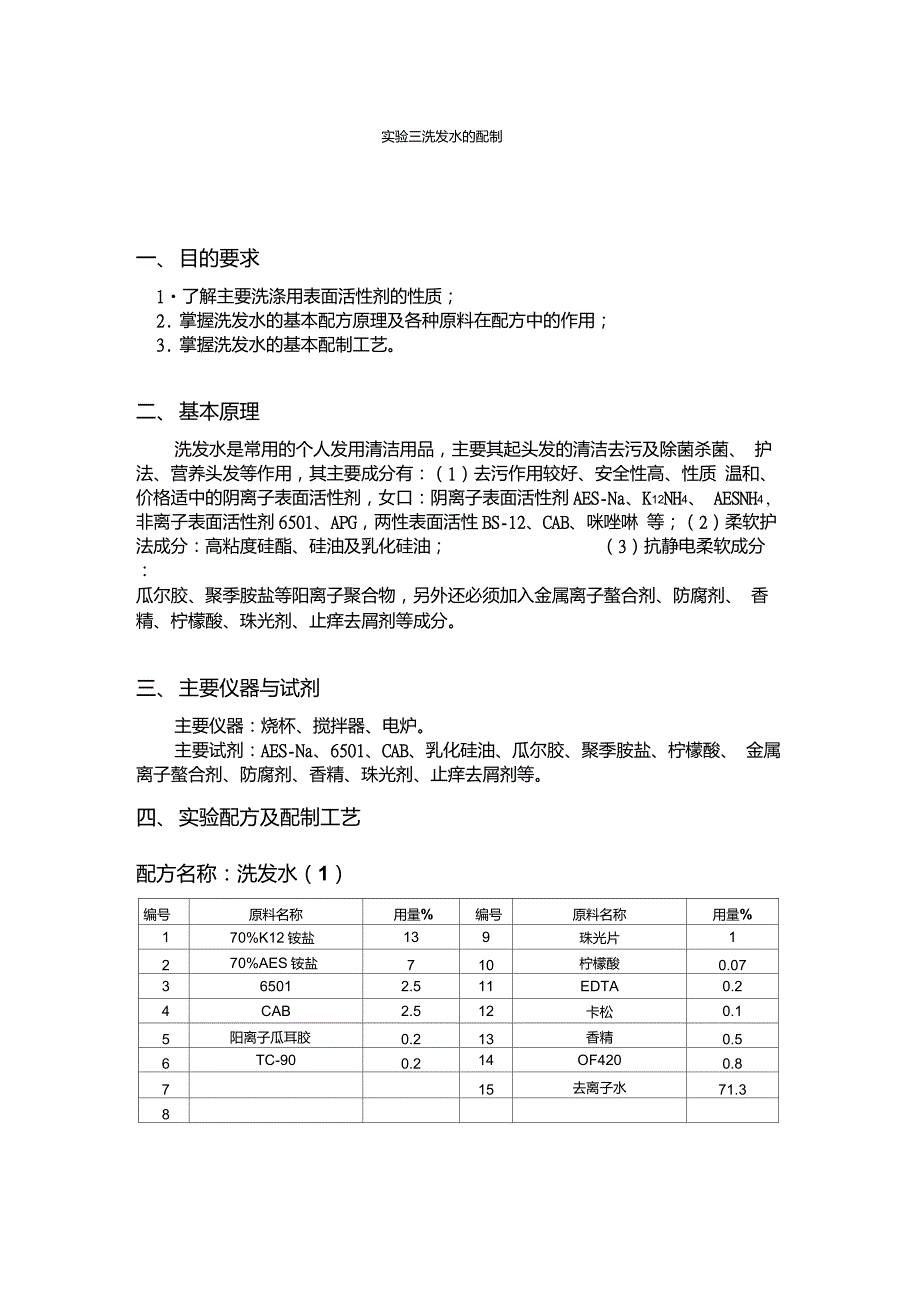 洗发水的配制_第1页