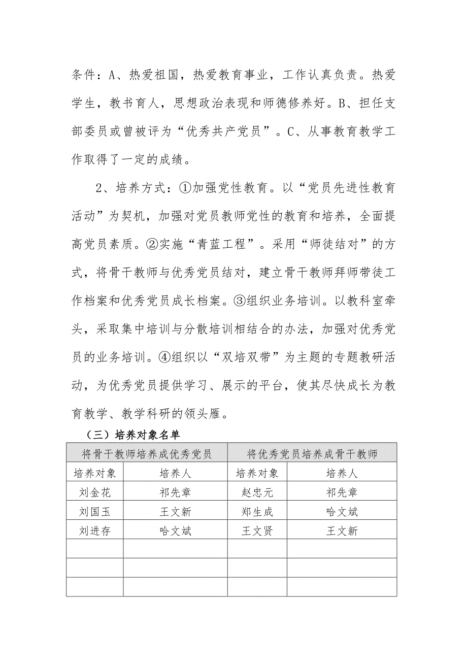 2017年石灰窑中心学校“双培双带”工作计划.doc_第3页