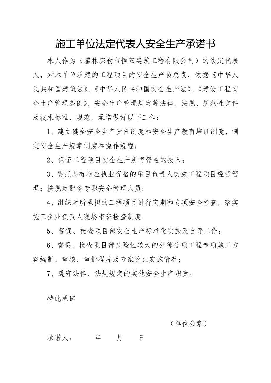 建设单位法定代表人安全生产承诺书.doc_第5页