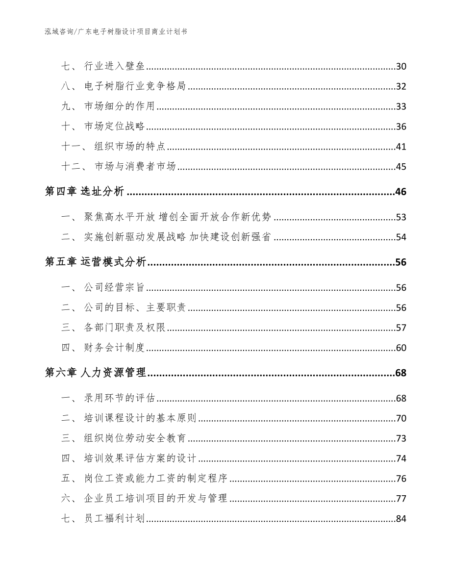 广东电子树脂设计项目商业计划书（模板范文）_第2页