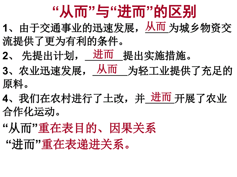 从而与进而的区别(上课)_第1页