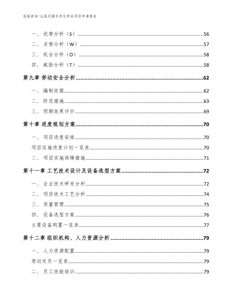 汕尾沉铜专用化学品项目申请报告【模板范本】_第4页