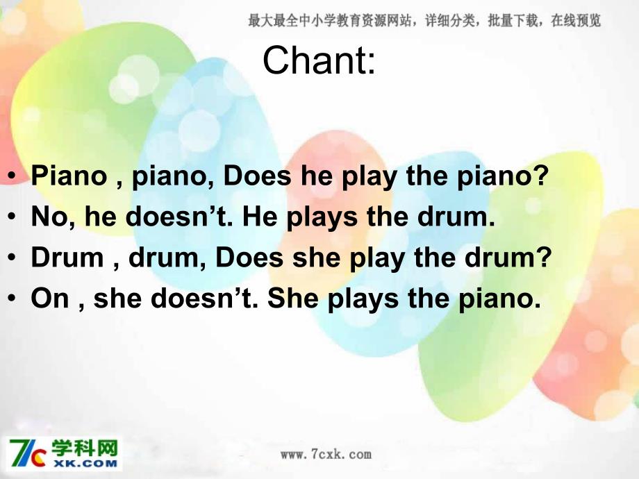 外研版一起二上odule 8Unit 2 Does he play the pianoppt课件2_第4页