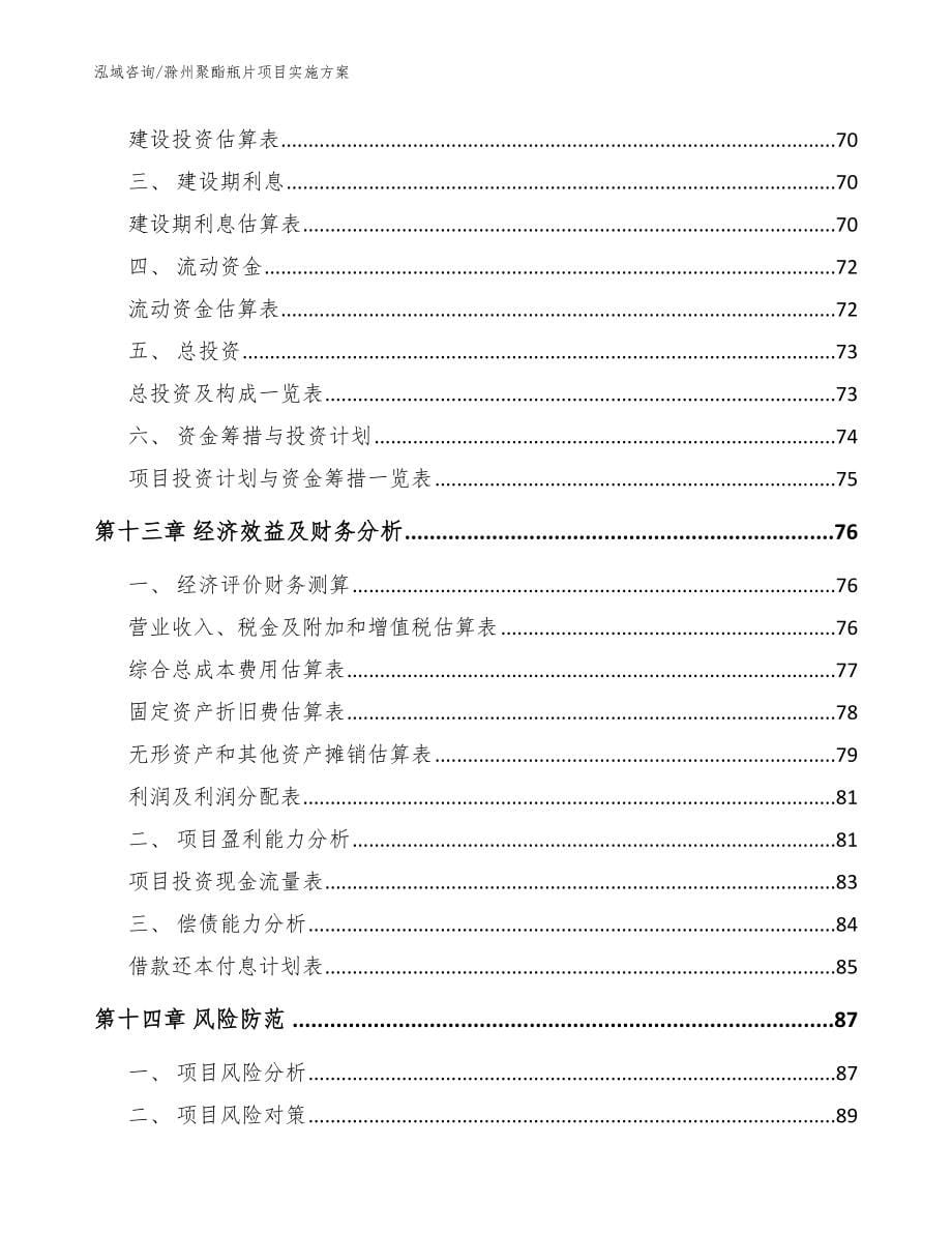 滁州聚酯瓶片项目实施方案_模板_第5页