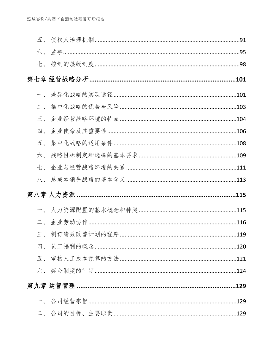 巢湖市白酒制造项目可研报告【模板参考】_第4页