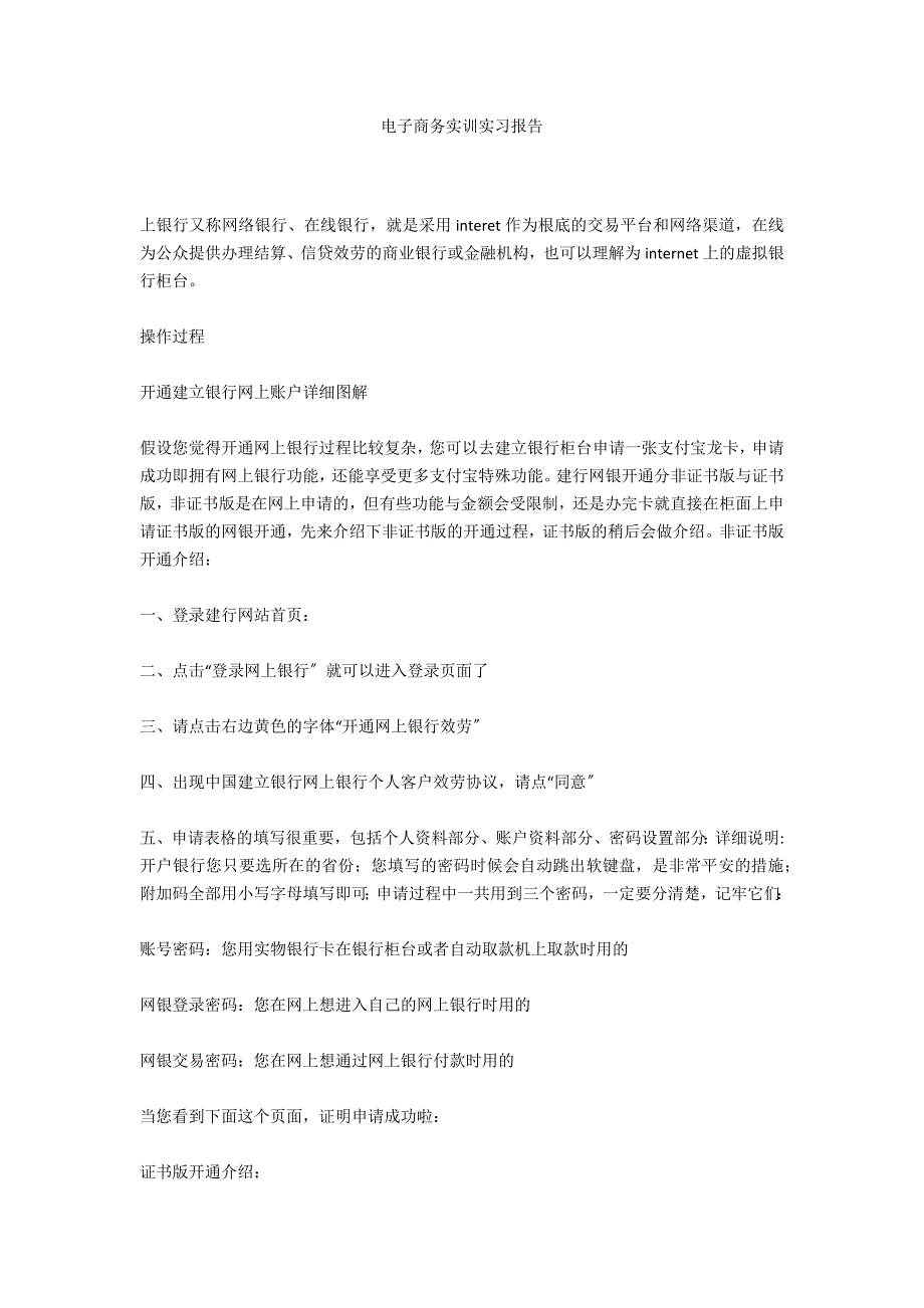 电子商务实训实习报告_第1页