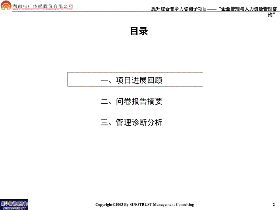 湖南电广传媒公司人力资源项目进展报告书_第3页