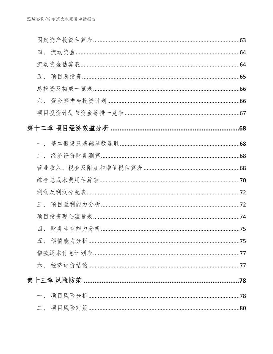 哈尔滨火电项目申请报告参考范文_第5页