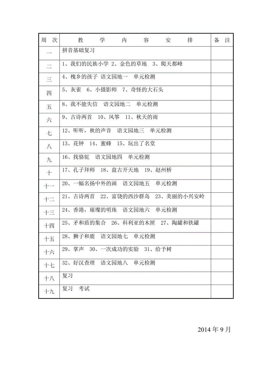 瓦屋中心小学三（2）班语文教学计划_第2页