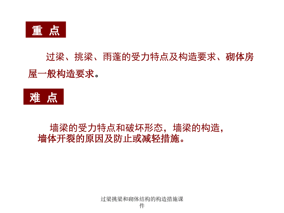 过梁挑梁和砌体结构的构造措施课件_第2页