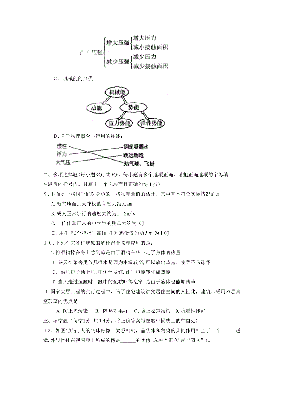 聊城市莘县中考模拟考试试卷二初中物理_第3页